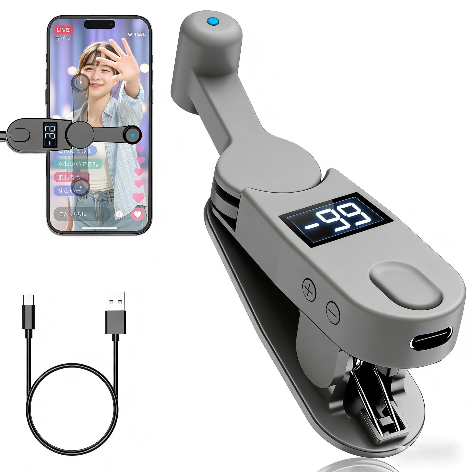 Amazon.co.jp: MuGaoDee オートクリッカー 自動タップ機 スマホ 無音